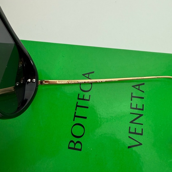 Bottega Veneta Black and Gold Sunglasses main image 7